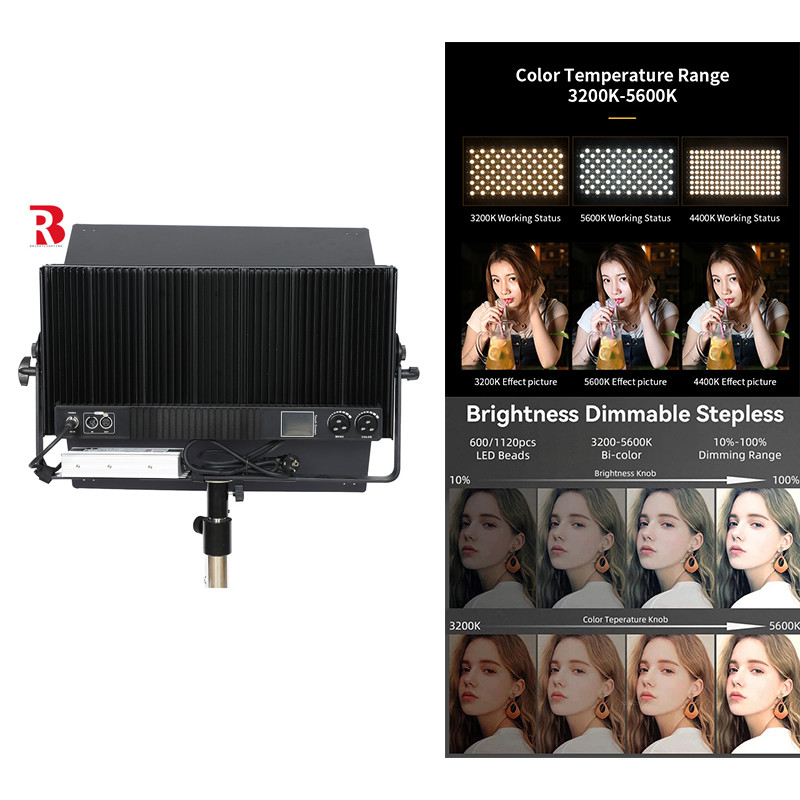 300 واط RGBYW Full Color LED Studio Stage Light DMX LED Soft Panel Light For Show ضوء الطاولة الناعمة للعرض