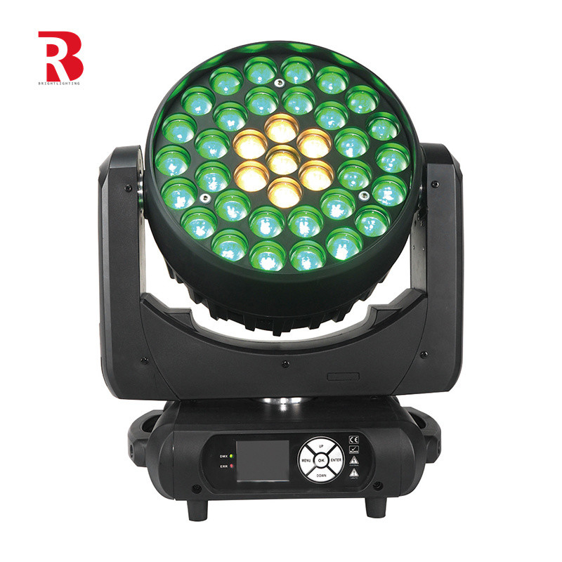 الحدث Dmx512 غطاء داخلي 37x15w 4 في 1 LED غسل زوم متحرك رأس مرحلة الضوء