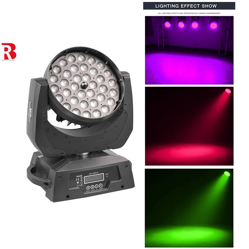 RGBW زوم شعاع Beeye مرحلة الضوء للدي جي DMX512 LED رأس متحرك