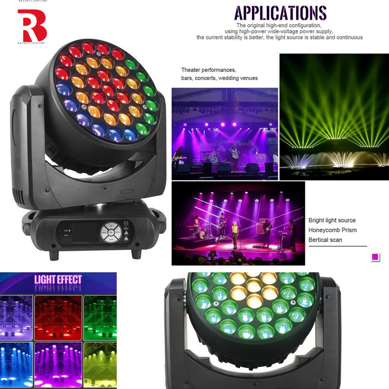 تأثيرات بصرية حيوية RGBW 4in1 LED Moving Head Light للأداء الموسيقي