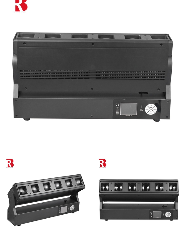 DMX512 داخلي LED بيكسل زوم غسل بار 6pcs 40W RGBW 4In1 مرحلة الضوء للعرض
