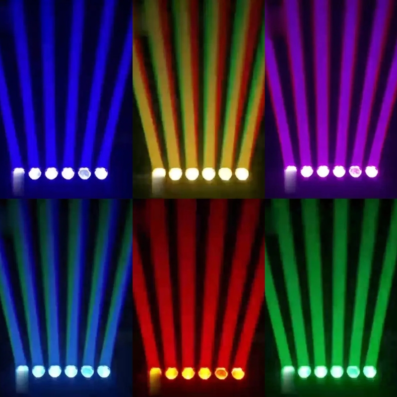 DMX512 داخلي LED بيكسل زوم غسل بار 6pcs 40W RGBW 4In1 مرحلة الضوء للعرض