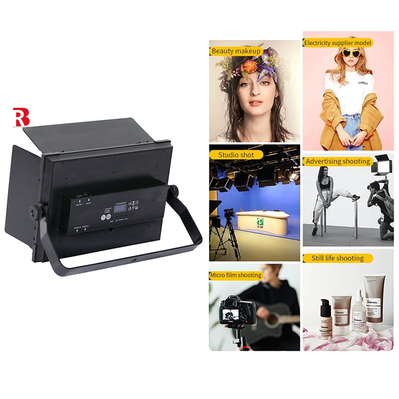 ضوء المسرح 100 فولت 240 فولت بارد أبيض DMX512 3CH ثنائي الألوان LED فيديو ضوء ناعم لحفل الزفاف