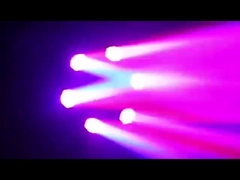 3in1 ليزر Beeye شعاع تحريك رأس الضوء 6 CREE 10W RGBW مصابيح الكرات